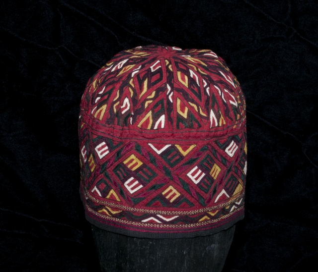 Early 20th century embroidered Tekke hat. 